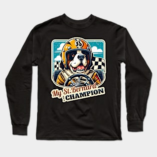 Car racer St. Bernard Long Sleeve T-Shirt